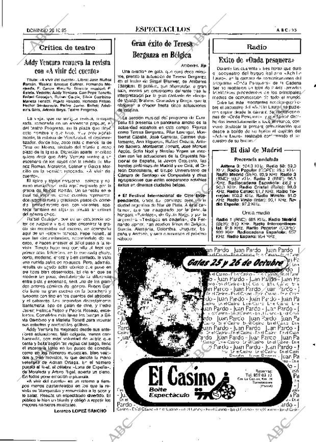 ABC MADRID 20-10-1985 página 93