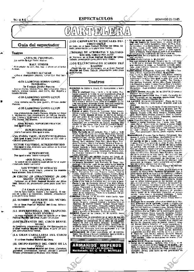 ABC MADRID 20-10-1985 página 96