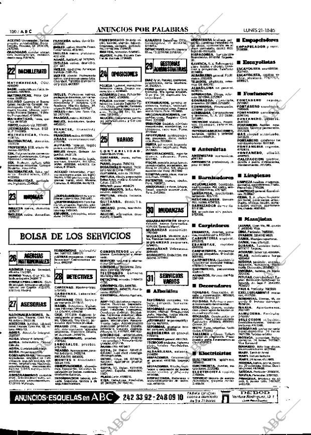 ABC MADRID 21-10-1985 página 100