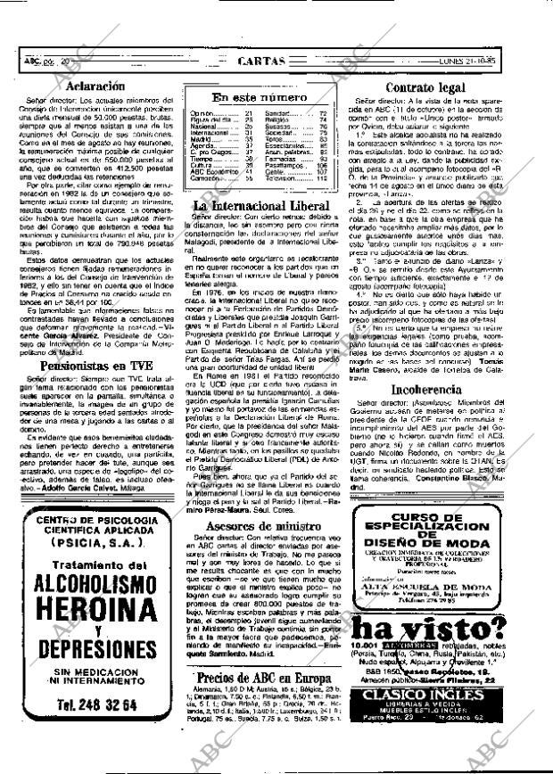 ABC MADRID 21-10-1985 página 20
