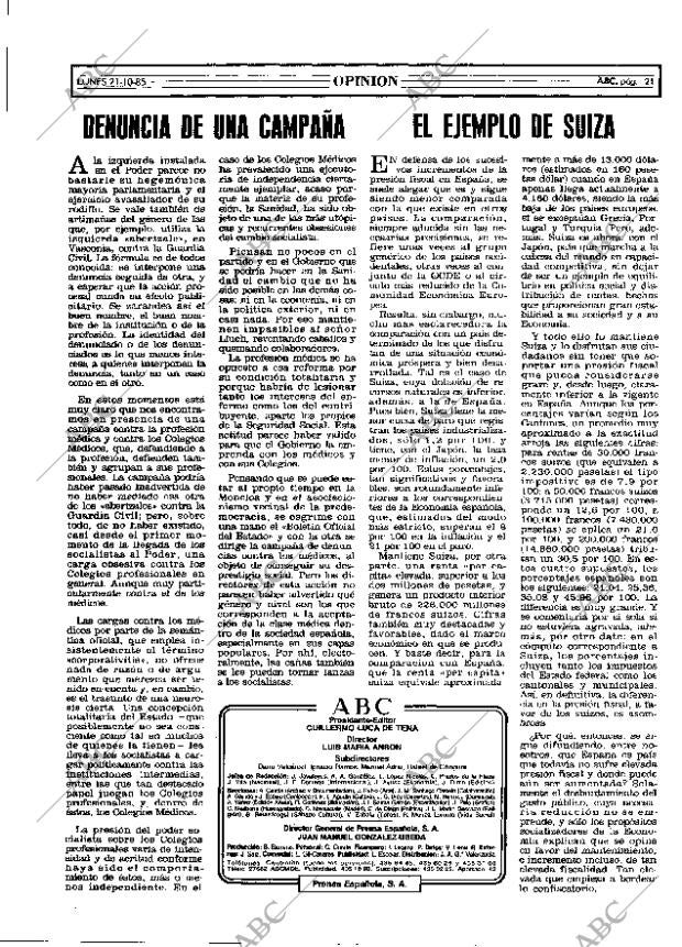 ABC MADRID 21-10-1985 página 21