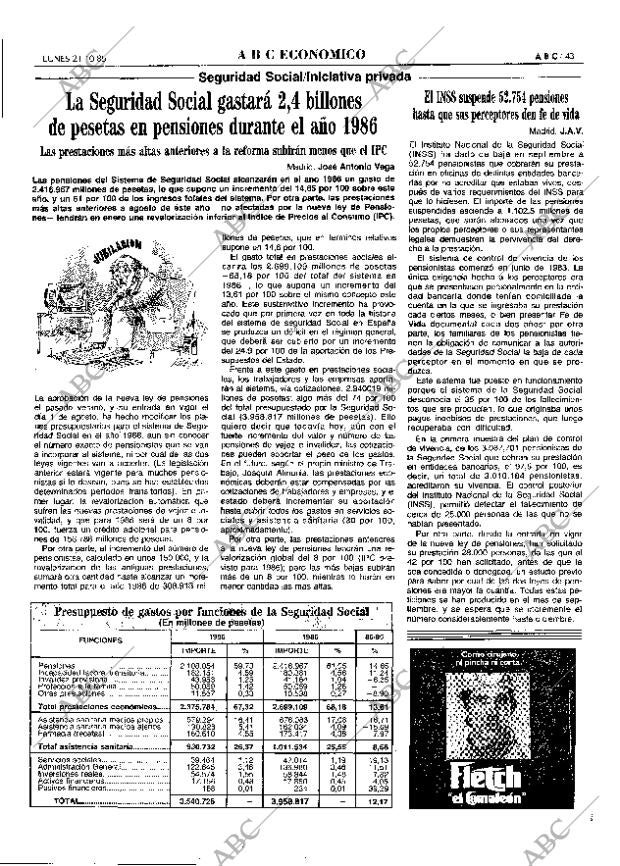 ABC MADRID 21-10-1985 página 43