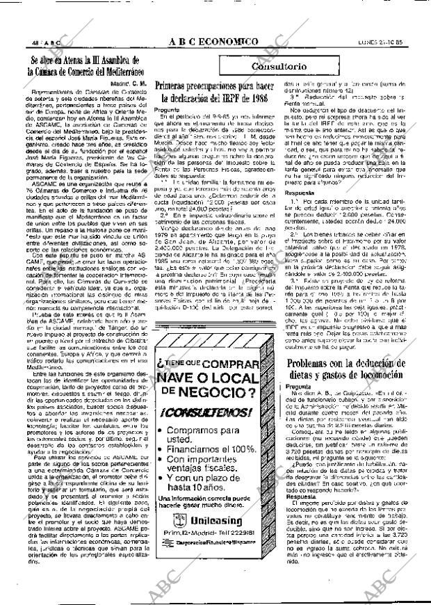 ABC MADRID 21-10-1985 página 48