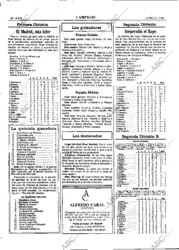 ABC MADRID 21-10-1985 página 58