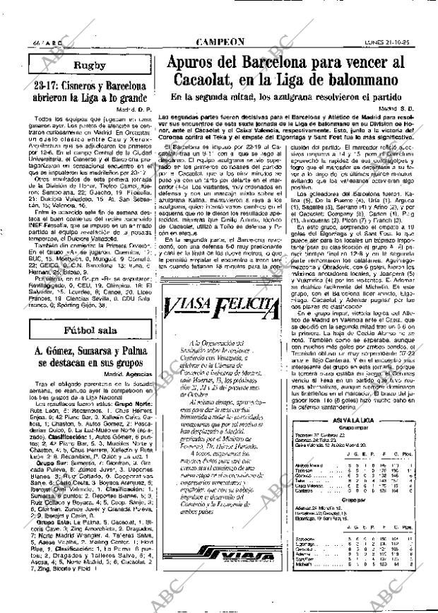 ABC MADRID 21-10-1985 página 66