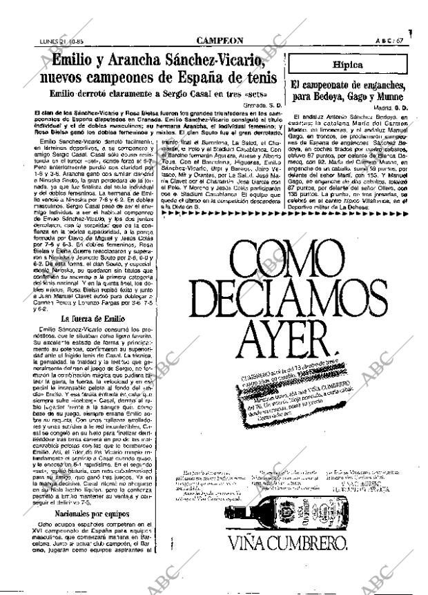 ABC MADRID 21-10-1985 página 67
