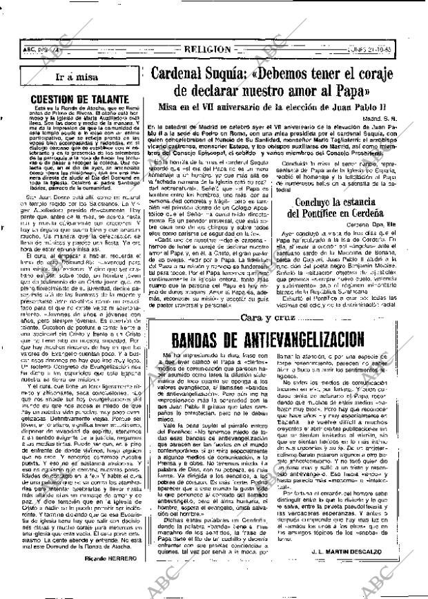 ABC MADRID 21-10-1985 página 74