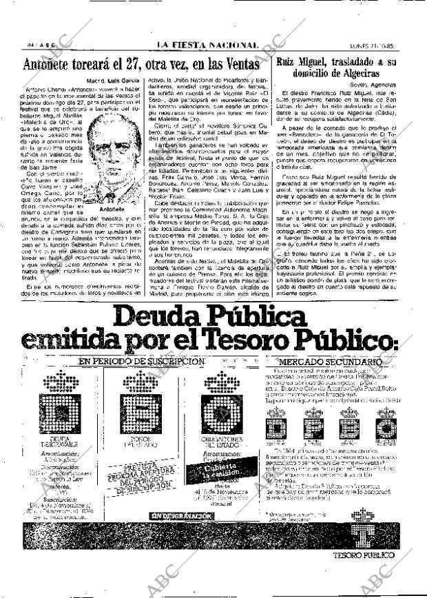 ABC MADRID 21-10-1985 página 84