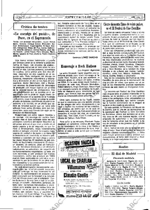 ABC MADRID 21-10-1985 página 85