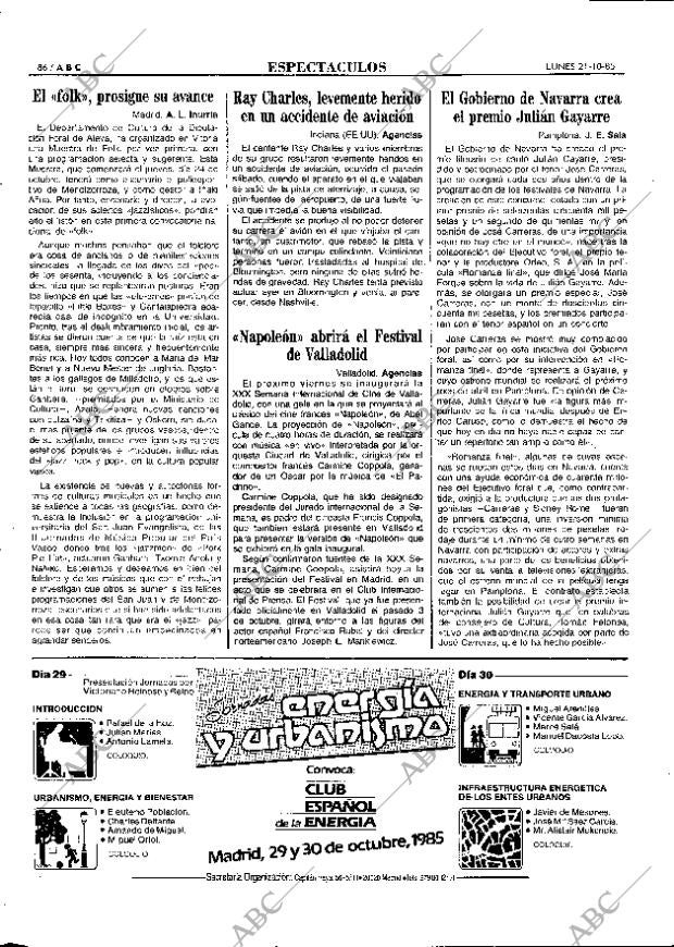 ABC MADRID 21-10-1985 página 86
