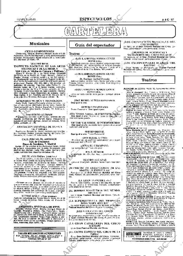 ABC MADRID 21-10-1985 página 87