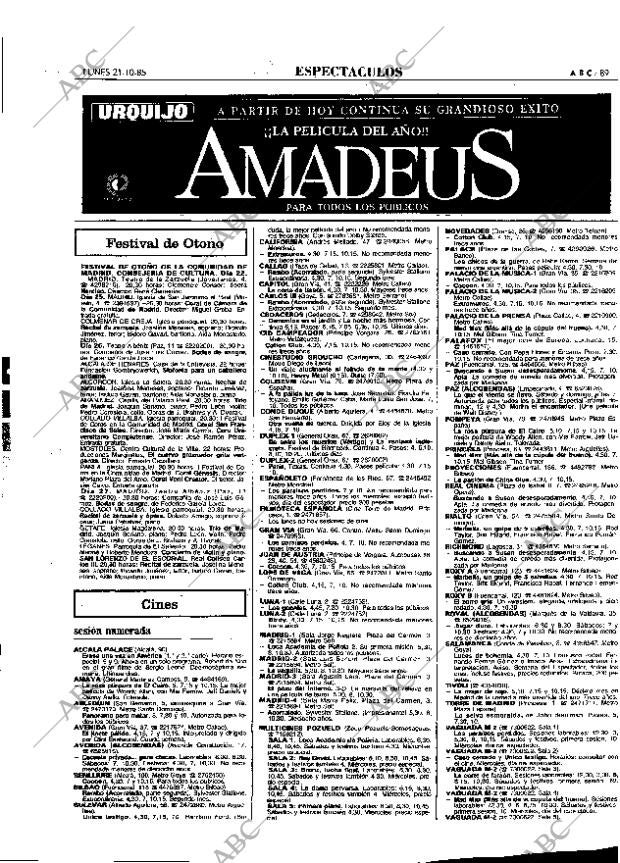 ABC MADRID 21-10-1985 página 89