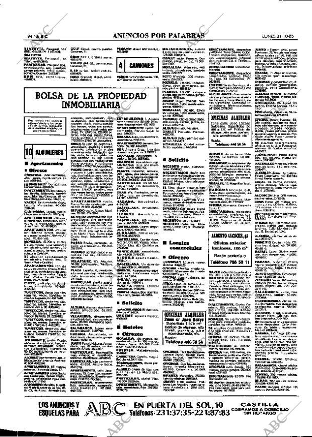 ABC MADRID 21-10-1985 página 94