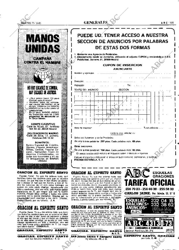 ABC MADRID 22-10-1985 página 105