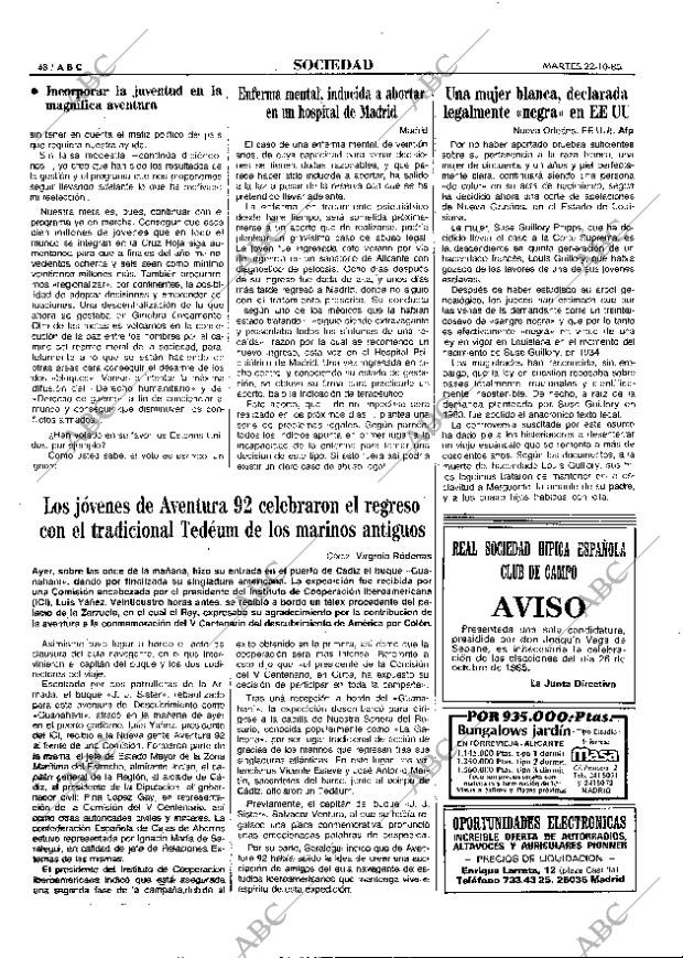 ABC MADRID 22-10-1985 página 48