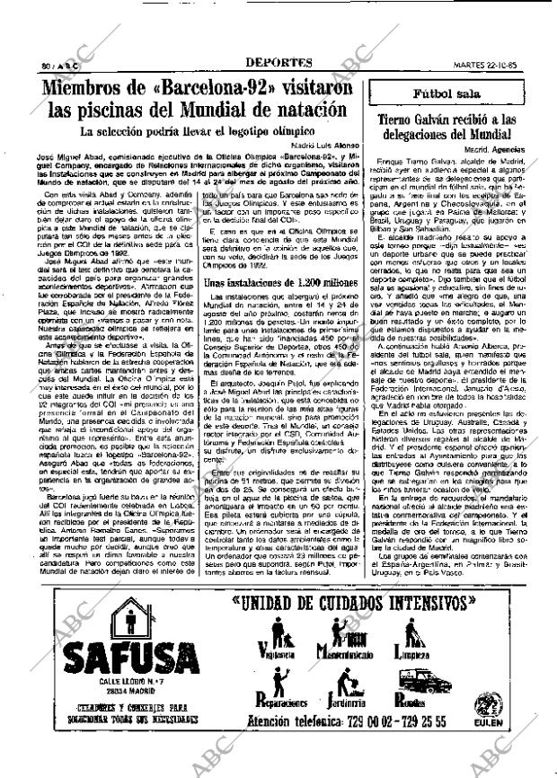 ABC MADRID 22-10-1985 página 80