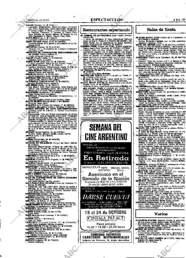 ABC MADRID 22-10-1985 página 89