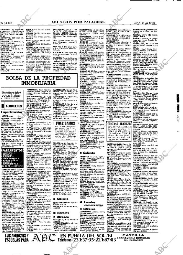 ABC MADRID 22-10-1985 página 92