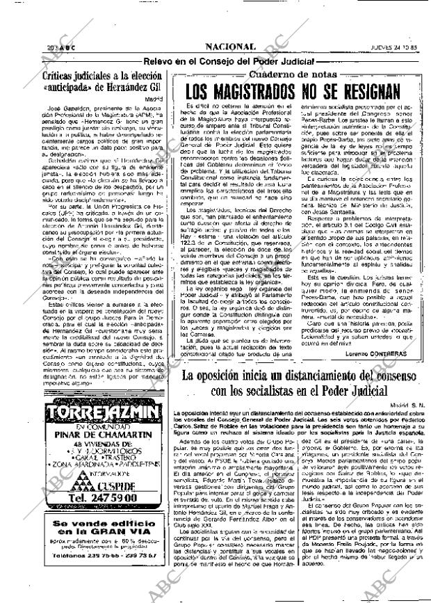 ABC MADRID 24-10-1985 página 20