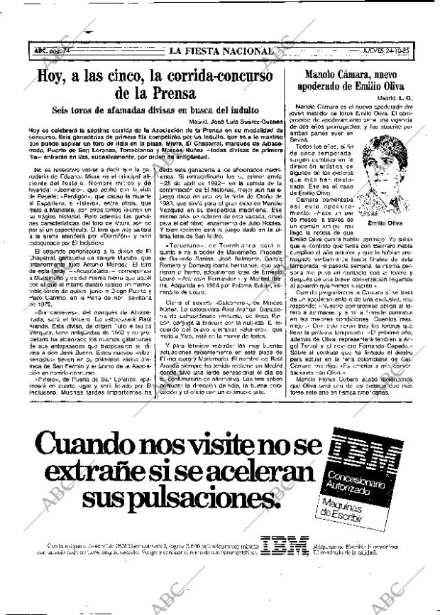 ABC MADRID 24-10-1985 página 74