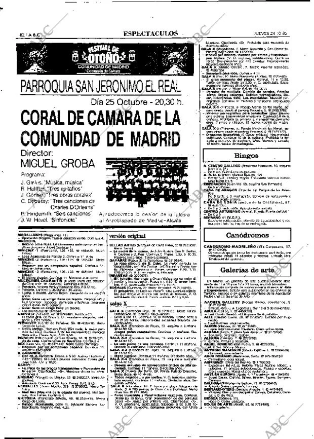 ABC MADRID 24-10-1985 página 82