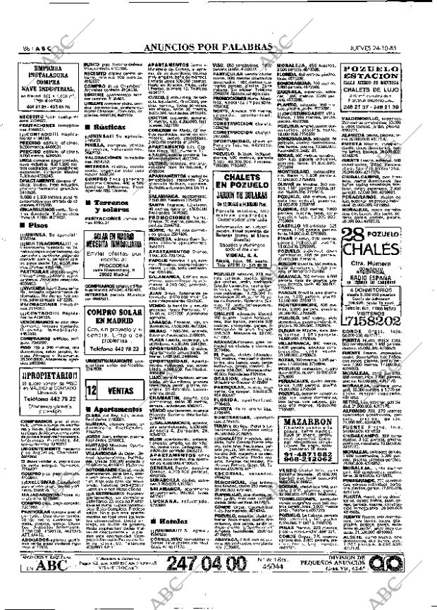 ABC MADRID 24-10-1985 página 88