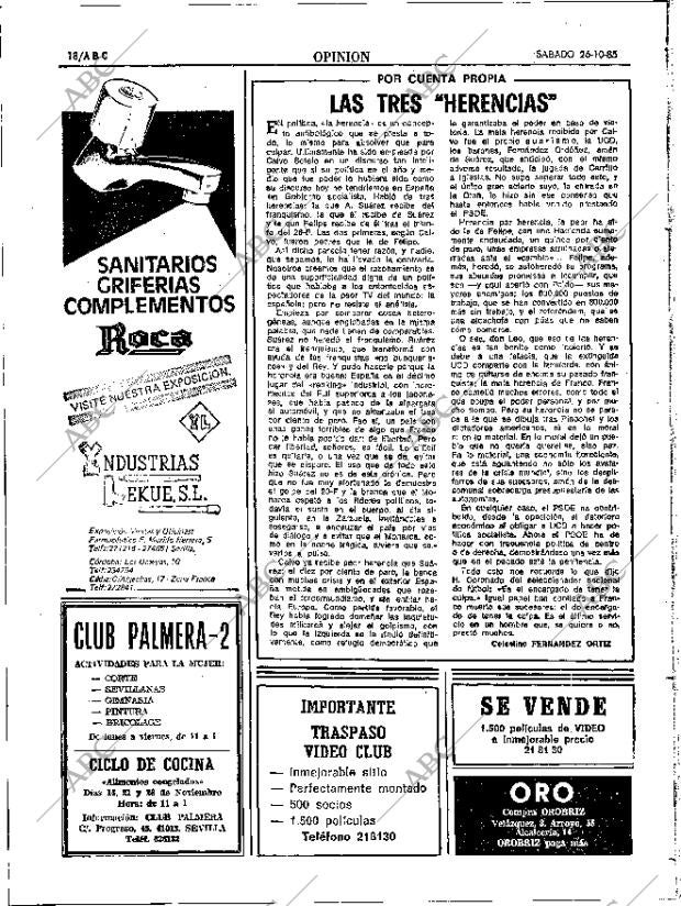 ABC SEVILLA 26-10-1985 página 18