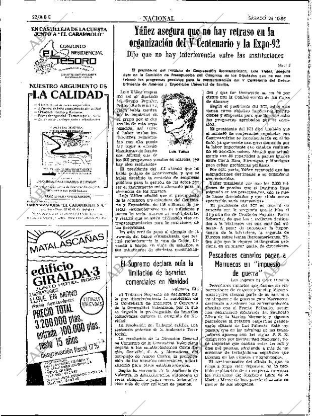 ABC SEVILLA 26-10-1985 página 22