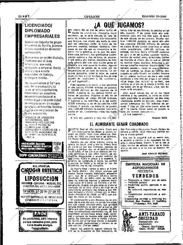 ABC SEVILLA 27-10-1985 página 20