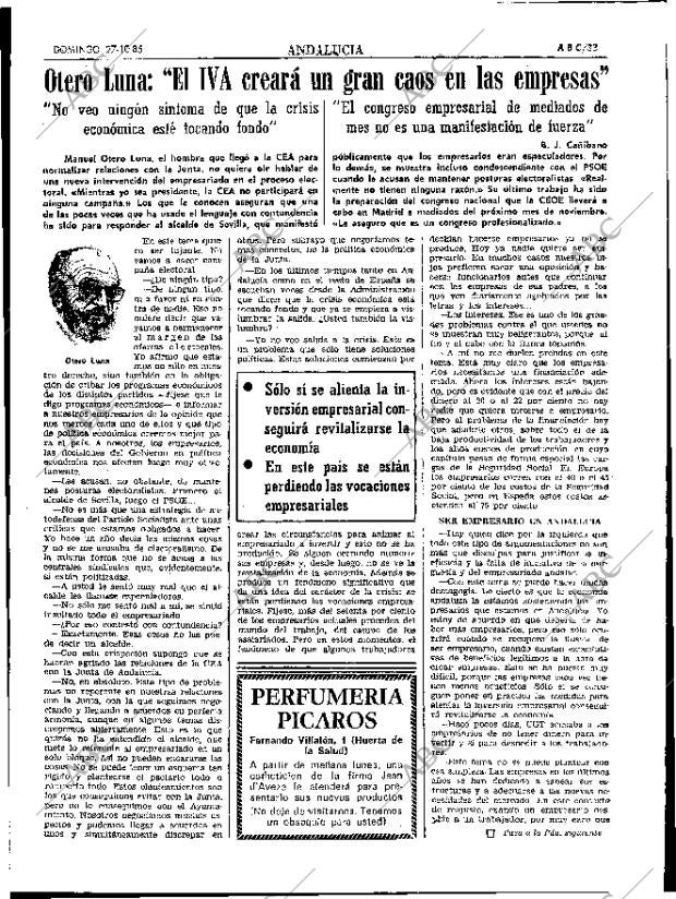 ABC SEVILLA 27-10-1985 página 33