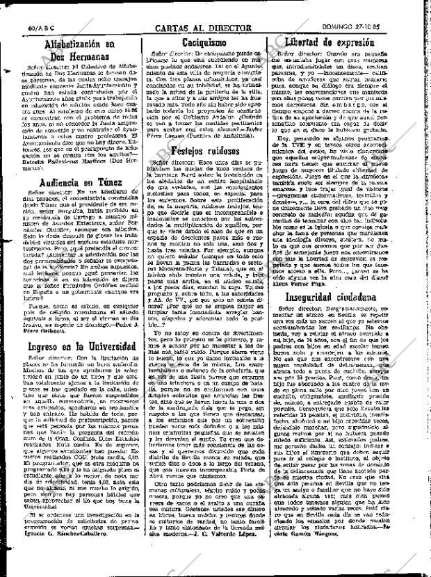 ABC SEVILLA 27-10-1985 página 60