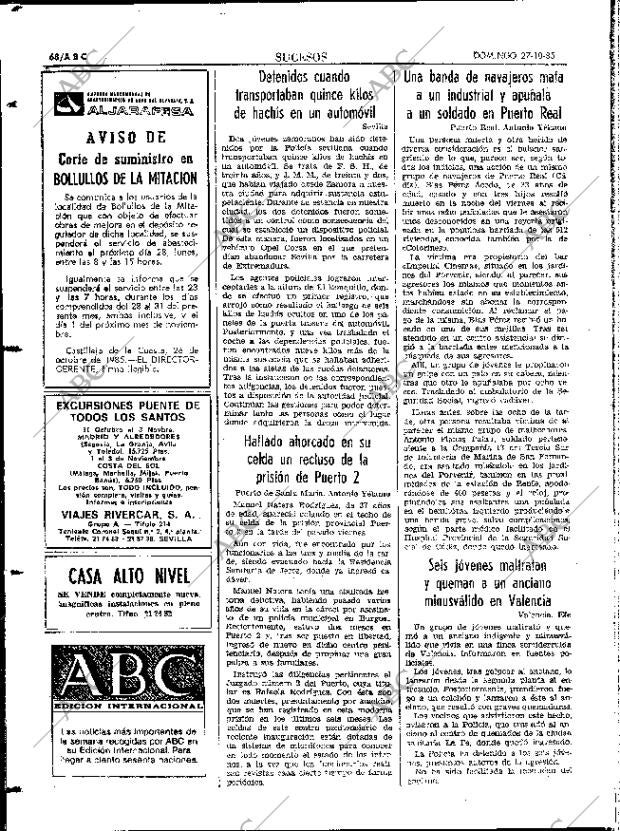 ABC SEVILLA 27-10-1985 página 68