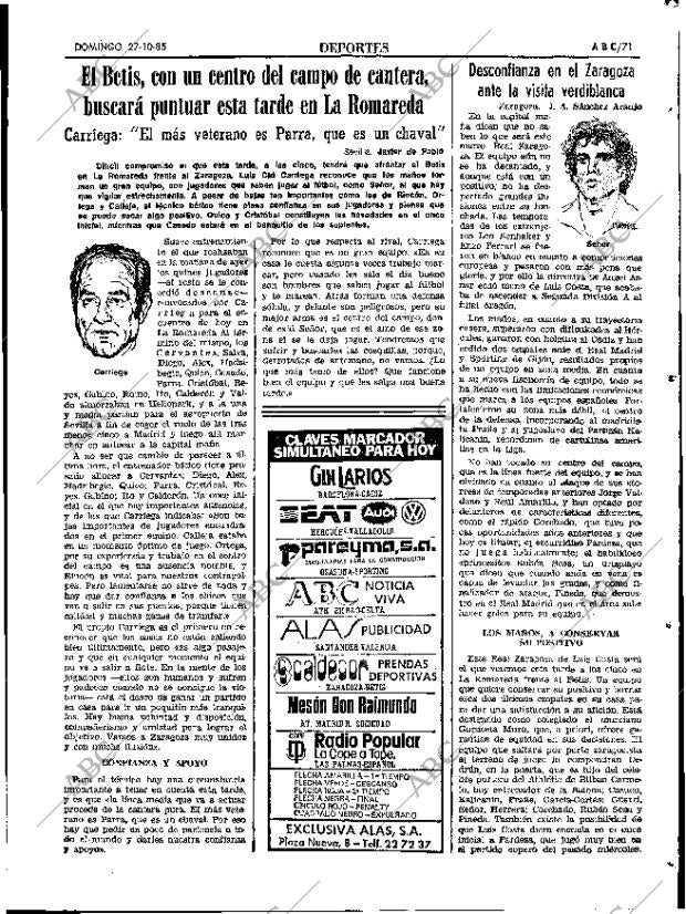 ABC SEVILLA 27-10-1985 página 71