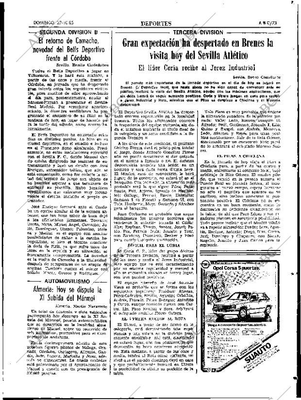 ABC SEVILLA 27-10-1985 página 73