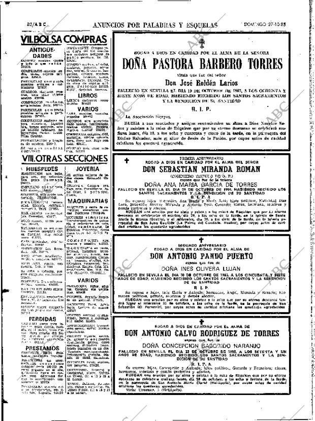 ABC SEVILLA 27-10-1985 página 82