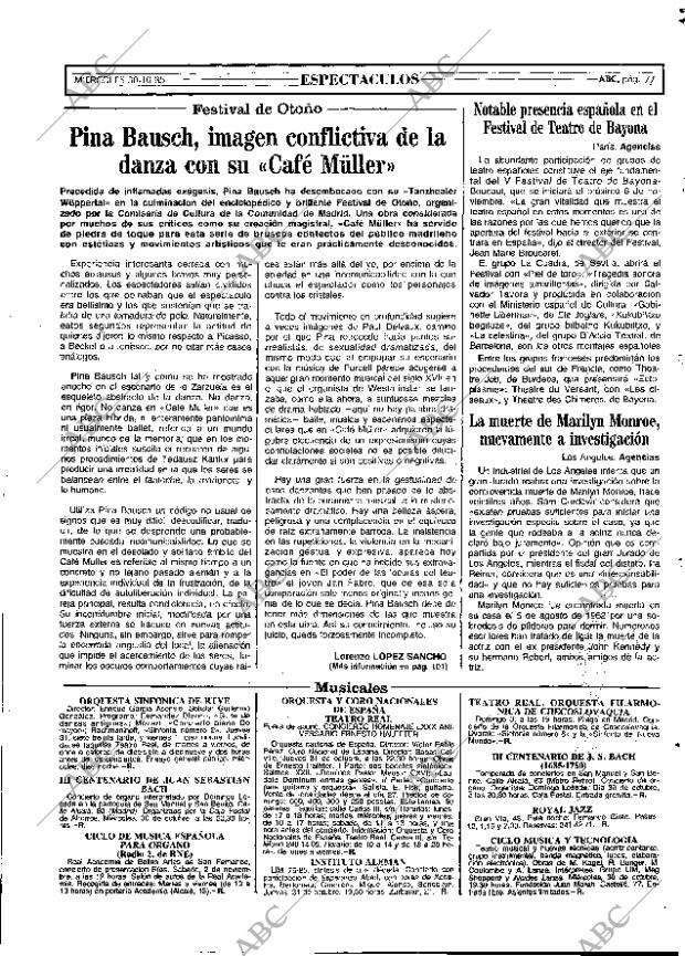 ABC MADRID 30-10-1985 página 77