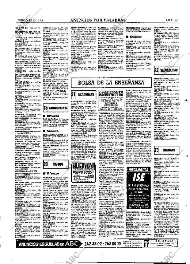 ABC MADRID 30-10-1985 página 93