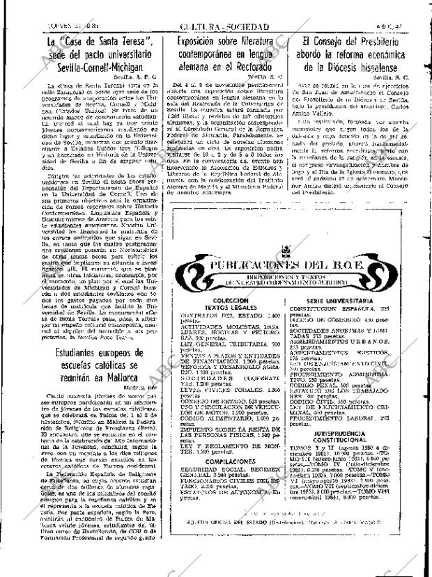 ABC SEVILLA 31-10-1985 página 47