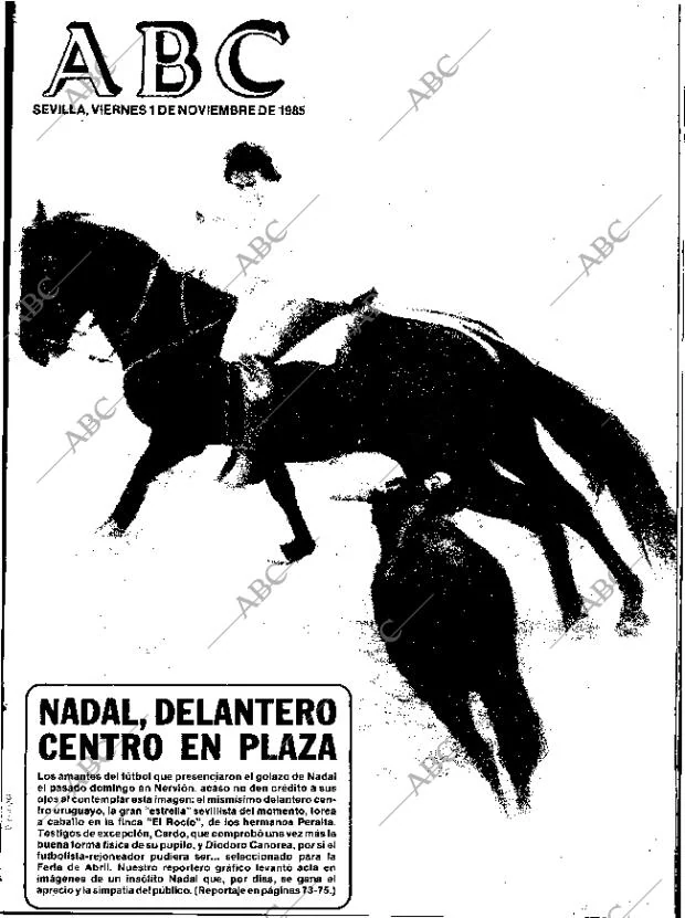 ABC SEVILLA 01-11-1985 página 1