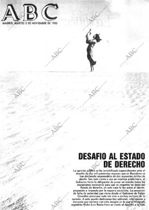 ABC MADRID 05-11-1985 página 1