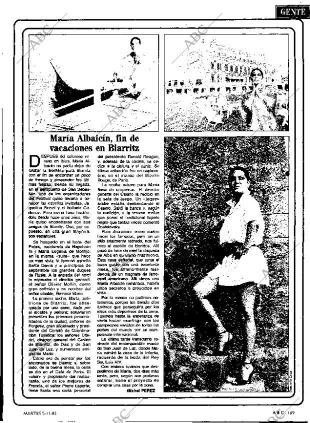 ABC MADRID 05-11-1985 página 109