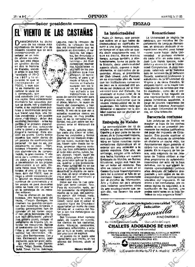ABC MADRID 05-11-1985 página 20