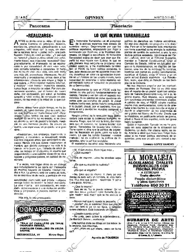 ABC MADRID 05-11-1985 página 22