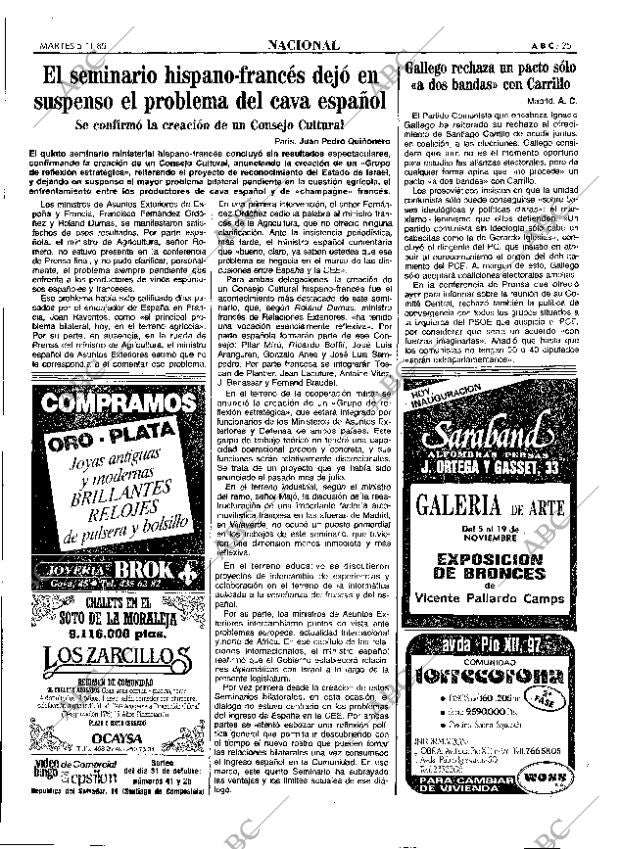 ABC MADRID 05-11-1985 página 25