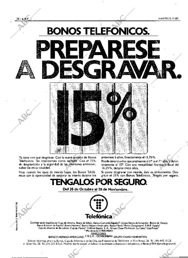 ABC MADRID 05-11-1985 página 28