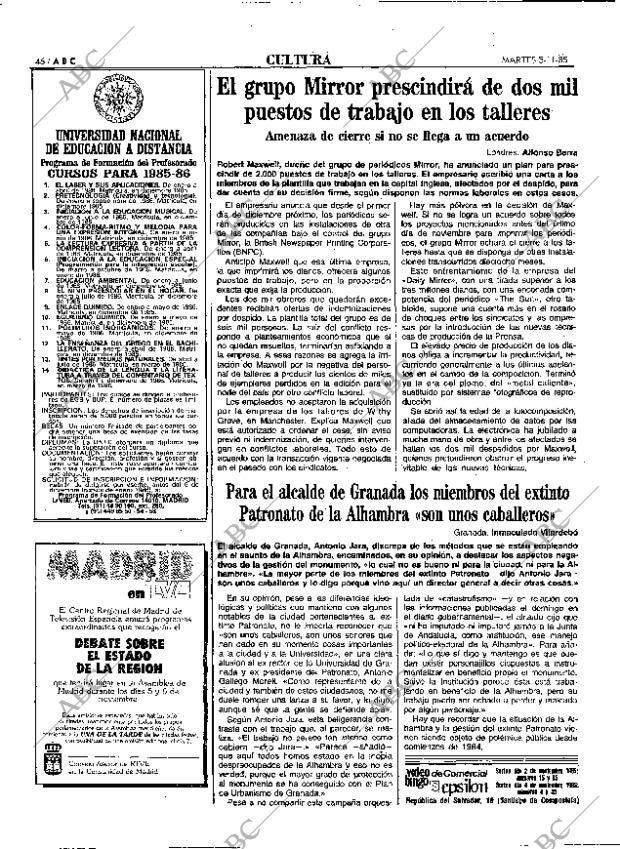 ABC MADRID 05-11-1985 página 46