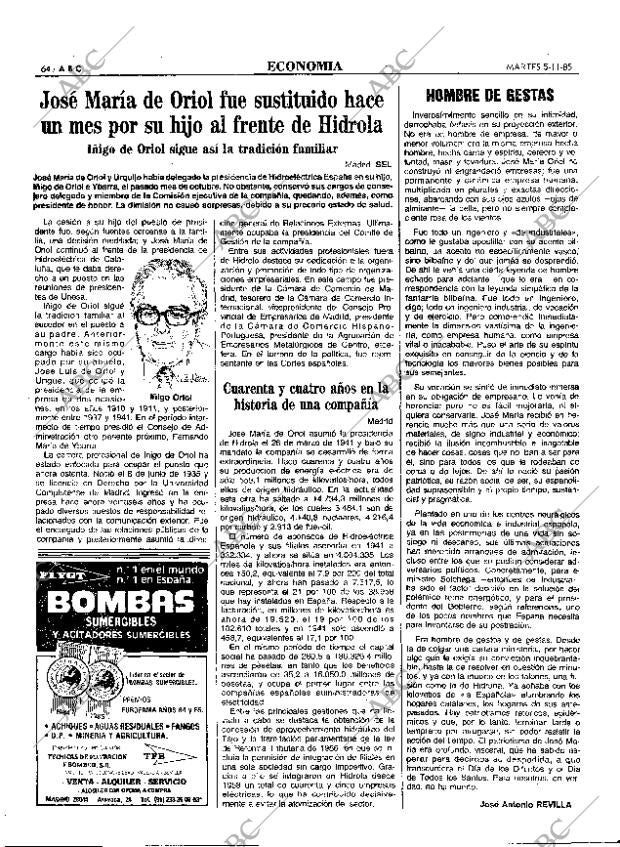 ABC MADRID 05-11-1985 página 64