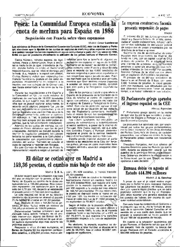 ABC MADRID 05-11-1985 página 67