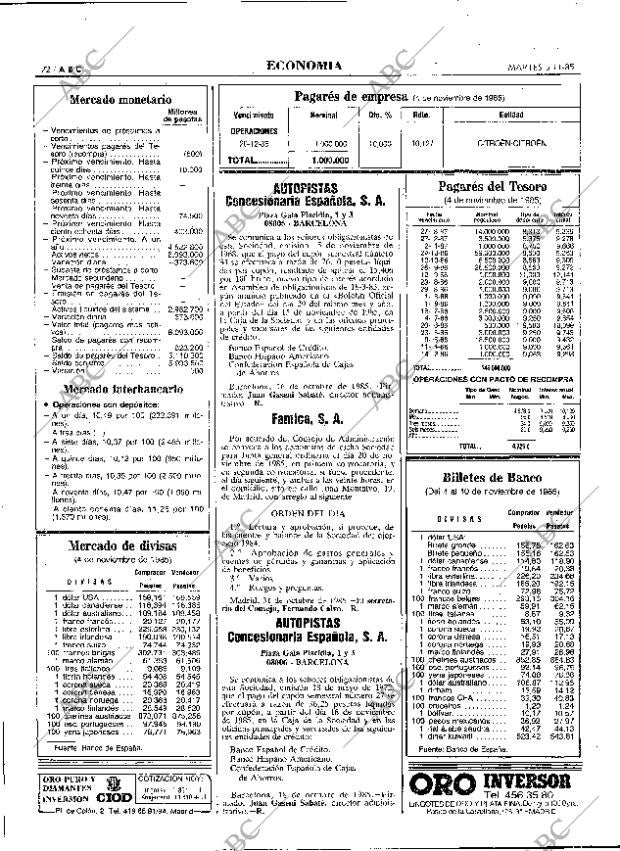 ABC MADRID 05-11-1985 página 72