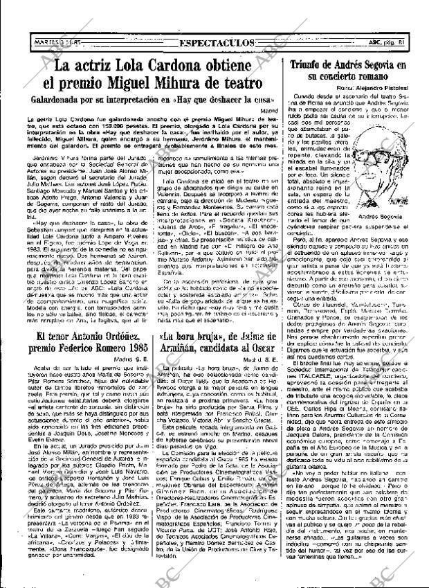 ABC MADRID 05-11-1985 página 81